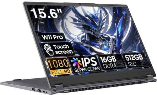 XWU Yoga 2-en-1 Ordinateur Portable 15,6, 16 Go RAM DDR4, 512 Go SSD,Win 11 Ryzen 3 3200U (jusqu'à 3,5 GHz) Radeon Vega 3,Écran Tactile Full HD,Wi-FI 5,BT5.1,RJ45,Clavier rétroéclairé