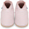 Scarpe Bambina Scarpine Neonati in Morbida Pelle - Strisce Rosa - 6-12 Mesi