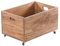 DESIGN DELIGHTS ROLLBARE HOLZKISTE Box | 26x45x30 cm (HxBxT), Recyclingholz | Aufbewahrungskiste, Holz Rollkiste, Spielzeugkiste