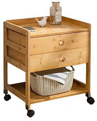 Bseack Tabelle Ecktisch mit 2 Schubladen Kleiner Couchtisch Abwechslungsreiches Aufbewahrungssofa Beistelltisch Mobil mit Flaschenzug Snack-Tisch Modern Simplicity Kleiner Tisch im Wohnzimmer