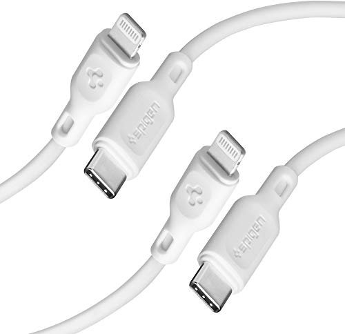Spigen Durasync 2 Pack USB C auf Ligthning Kabel 1m 30W PD MFi Registriert Power Delivery Kompatibel mit iPhone 13 12 Mini SE 2020 11 Pro X XR XS Max 8 Plus iPad Air AirPods Pro und mehr