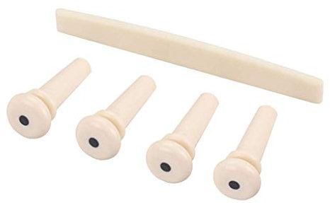Tenlacum Lot de 4 chevilles de chevalet et selle pour guitare basse acoustique