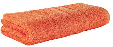 Premium Frottee Duschtuch 70x140 cm in orange von StickandShine in 500g/m² aus 100% Baumwolle
