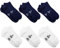 LANCETTI - 6 Paia Calzini Corti Sneaker per Uomo o Donna, Fantasmini in Cotone Filo di Scozia, Blu Navy, Bianco, 35-38