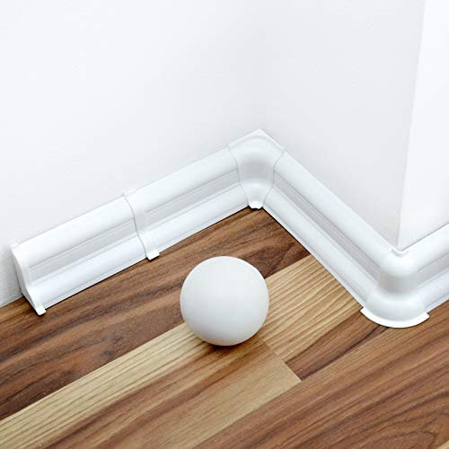 [DQ-PP] 1x Außenecke 52mm PVC Weiß Laminatleisten Fussleisten aus Kunststoff Laminat Dekore