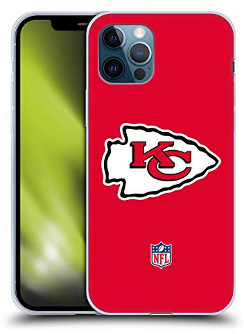 Head Case Designs Offizielle NFL Einfarbig Kansas City Chiefs Logo Gelhülle [Militärischer Schutzgrad] Kompatibel Mit Apple iPhone 12 / iPhone 12 Pro Und Kompatibel Mit MagSafe