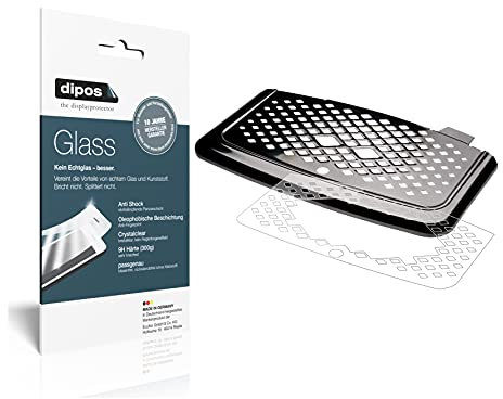 dipos I Protector de Pantalla Compatible con Philips EP5444/90 Bandeja de Goteo Vidrio Flexible Cristal Proteccion 9H