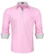 HISDERN Camicia Uomo Rosa Elegante Regular Fit Manica Lunga Camicie Casual Formale Classiche da Uomo Cerimonia Business,Rosa,M