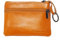 BAWAKO Portefeuille en Cuir véritable, Petit Portefeuille pour Femme et Homme, Mini Portefeuille à Fermeture éclair (Orange)
