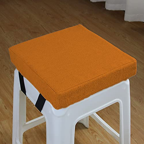GGoty Dickes Sitzkissen, 5/8 cm, quadratisch, Esszimmerstuhl, Hocker, Sitzkissen, rutschfest, für Zuhause, Schule, Stuhl, Hocker (35 x 35 x 8 cm, Orange)