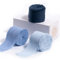FAKILO Handgemachtes Fransen Chiffonband, 3 Rollen 4,5cm X 21m Gemischtes Fransenband Set, Chiffon-Seidenband für Hochzeitseinladungen Geschenkverpackungen Dekoband (Blaues Band-Set)