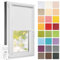 Estika Rollo für Fenster ohne Bohren - 80cm x 120cm - Weiß - 25 Stofffarben, Klemmfix Montage, Fensterrollos für innen, Sichtschutz für Fenster und Balkontür (80 cm Stoffbreite)