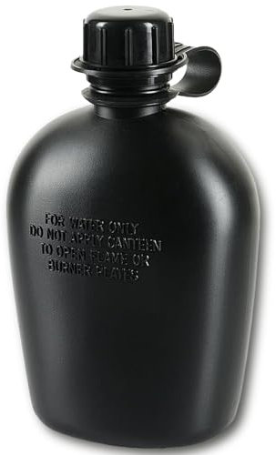 M-Tac Gourde militaire de 1 l pour voyage, camping, randonnée (noir)