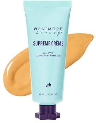 Westmore Beauty Supreme Creme All-Over Complexion Perfector - Langanhaltende Cc Cream Foundation - Wasserfeste und Transferbeständige Hautfarbe - 98 ml (3,3 Oz) Medium