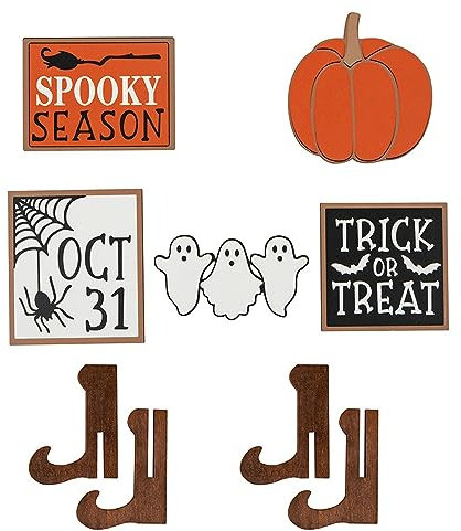 Halloween Deko Halloween Hängende Spukhaus Partydeko Tuch Kamin Fenster Anhänger Figur Ornamente für Hause Dekoration für Halloween-Party-Dekorationen (Khaki, One Size)