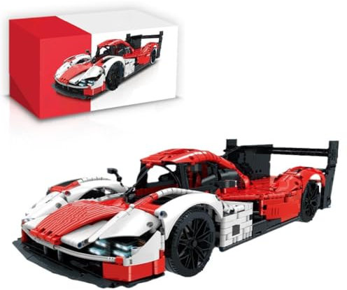 Technik Auto für Porschor 963, 1:8 Groß Auto Modellbausatz, 3460 Teile Klemmbausteine Technik Auto Bausteine MOC Set, Kompatibel mit Porschor 963 Technik Auto