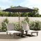 SonnenschirmstäNder,Marktschirmsonnenscrm Mit Holzmast Anthrazit 299x240 Cmgeeignet FüR AußEnbereiche,MäRkte,SchwimmbäDer,Einkaufszentren,Concierge-EingäNge