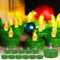 TINYOUTH 12PCS LED Tea Light Candles, Flameless Tea Lights Flickering Led Tealight Batteries Included for Wedding Party Anniversary Engagement Decoration, Green Glittering