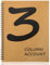 Buchhaltungsbuch, 3 Spalten, 17,8 x 23,5 cm, Säulenblock, 3 Spalten, Kraftpapiereinband, 100 Seiten für den persönlichen Gebrauch, kleine Unternehmen (50 Blatt) (1)