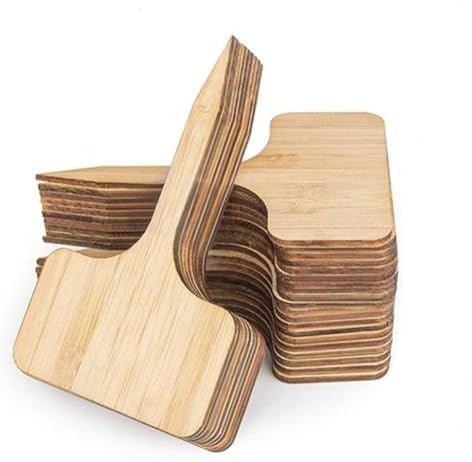 Rockreyoa 10 Stück Holz Pflanzenschilder Pflanzetiketten Holzschilder Gartenschilder Pflanzenmarkierungen Schilder für Garten zum Beschriften Kräuter Schilder für Blumentopf Pflanzen Blumen