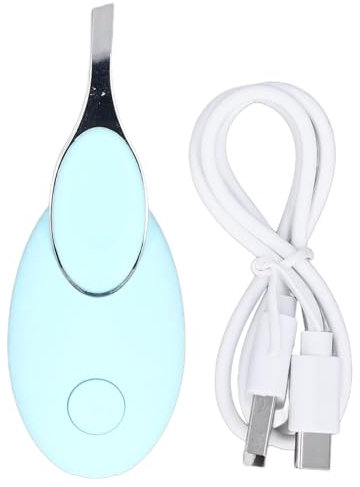 Tissting Pinzas Cejas, Pinzas Eléctricas para Cejas Afeitadora de Cejas Recargable con Cable USB, Batería de 300 MAh, Herramienta de Depilación Visualizable para Hombres y Mujeres Verde