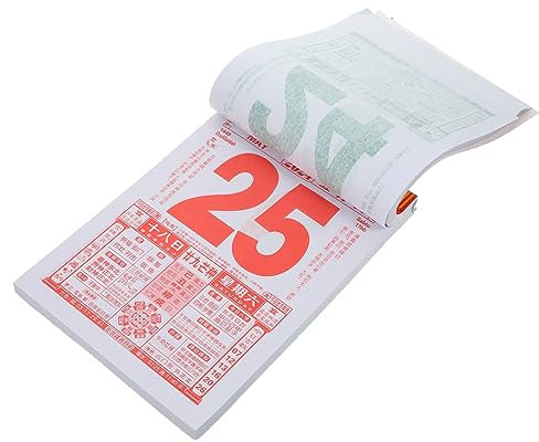 EXCEART 1pièce Calendrier Mural à Déchirer Calendrier Traditionnel Pour An Chinois Décoration De Année Dragon à Suspendre Pour Maison Bureau