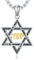 ROMANTICWORK Davidstern Kette 925 Sterling Silber Judenstern Anhänger Halskette Magen David Anhänger Yhvh Yhwh Jehovah Yahweh Hebräische Halskette Jüdischer Israel Schmuck Geschenke für Männer Damen