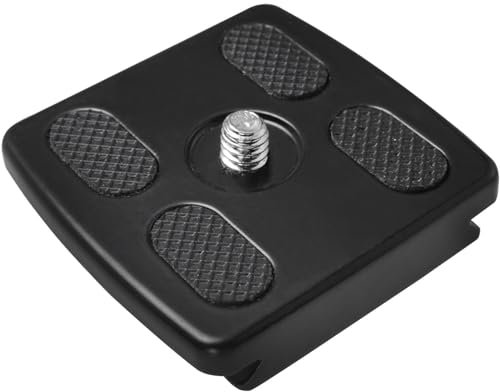LUORNG Aluminium-Legierung Kopf Schnellwechselplatte Universal SLR Kamera Stativ Kugelkopf 1/4 Clip Metall Schnellwechselplatte 45x45mm Universal Kamera Schnellwechselplatte