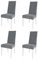 t m c s Tommychairs - 4er Set Moderne Stühle Nicole für Küche und Esszimmer, robuste Struktur aus lackiertem Buchenholz Farbe Weiss, gepolstert und mit Dunkelgrau Samt bezogen
