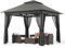 Bealife Carpa Plegable Gazebo 3.35x3.35m Pop-Up，Altura Ajustable, Techo Impermeable y Laterales de Malla，Protección UV 50+, Incluye Bolsa con Ruedas，Ideal para Jardín, Camping, Playa，Gris