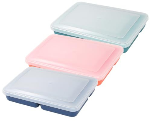 OFFSCH 3piezas Fiambrera De Gran Capacidad Compartimentos Loncheras Escolares Reutilizables Para Contenedores De Alimentos Cajas Bento Para Adultos