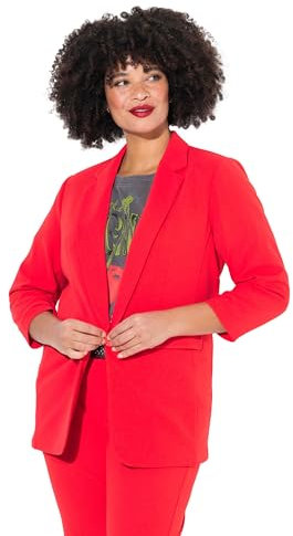 Angel of Style Damen große Größen Übergrößen Plus Size Blazer, offene Form, Reverskragen, Langarm neon rot 58 830286520-58