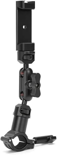 Reflex Camera Metal Bike Magic Arm with Mobile Phone/Action Camera Mount with 360° Rotation, Handlebar Clamp/Phone Holder inc. 1/4 Mounting Screw for Go Pro Hero 13/12/11/10/9/8 Compatibility