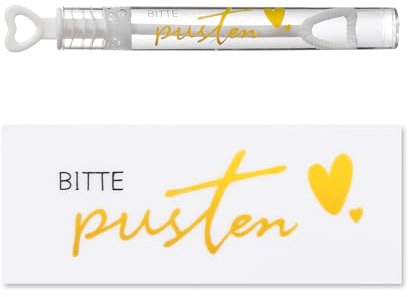 50 Stück Seifenblasen Aufkleber – Liebe liegt in der Luft – Bitte pusten – Hochzeit Gastgeschenke Deko für Freudentränen & Seifenblasen