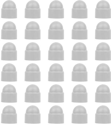 ZWWOGE 30 pezzi Tappo Esagonale M8, Copri Dado,Tappo Esagonale per Bulloni, Tappo a Vite Esagonale, Tappo a vite in Plastica per Bulloni e Dadi(Grigio)
