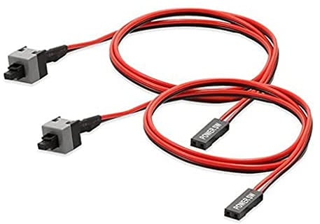 AMISENK 2 Pack 2 Pin SW PC Power Cable On/Off Push Button Computer Switch Wire 50cm Power Cable On/Off Push Button