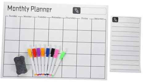 Housoutil 1 Set Magnetische Nachrichtentafel Kühlschrank Trocken Magnetischer Planer Kühlschrank Küche Wöchentlicher Kühlplan Löschbar Erwachsene Gefrierschrank Ständer Liste