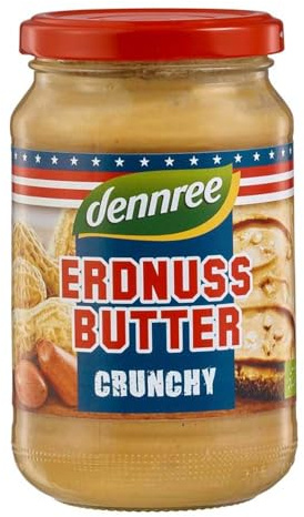 dennree Erdnussbutter, Crunchy, 350g (1)