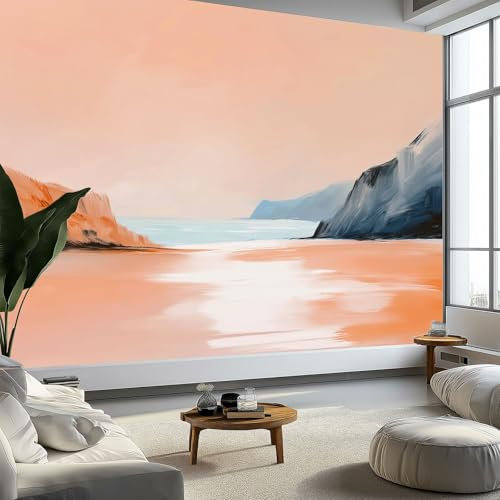 Simple Abstract Mural Decoration Poster Picture, 250 x 175 cm - Adhesive Removable Photo Wallpaper Beach Scenery for Living Room, Bedroom, Bathroom, Office, Dining Room, Kid's Room