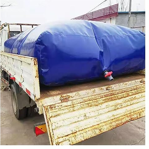 1 Satz vielseitiger Faltbarer Wasserblasen-Aufbewahrungsbehälter (110–6000 l) for den Außenbereich, die Landwirtschaft und den Notfalleinsatz(1000L/263Gal/1.5x1x0.7 m)