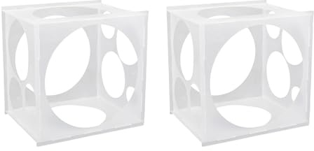 Thewasc Scatola di misurazione trasparente per palloncini staccabile, per compleanni, matrimoni, decorazioni natalizie, contenitore multifunzionale