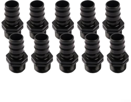 Zilimontt 10 raccordi per tubi flessibili da 3/4 di pollice a 25 mm, per sistemi di irrigazione da giardino e riparazione di tubi