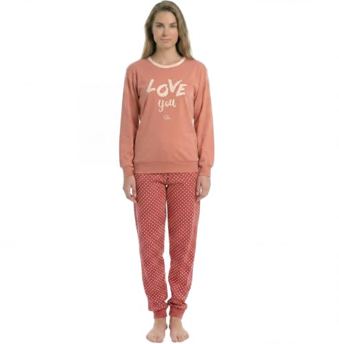 Kisses&Love Langärmliger Damen-Schlafanzug aus Baumwolle KLP1
