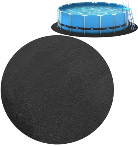 Zlqemik Tapis De Piscine Rond 3 M, Rembourrage De Sol De Piscine Extérieure, Tissu De Protection du Sol, Robuste Et Épais, pour Jardin, Cour Creusée, Hôtel, Villa De Villégiature