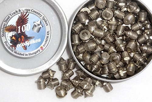 100 x Clavos de acero inoxidable para cross-country, plata, 3 mm