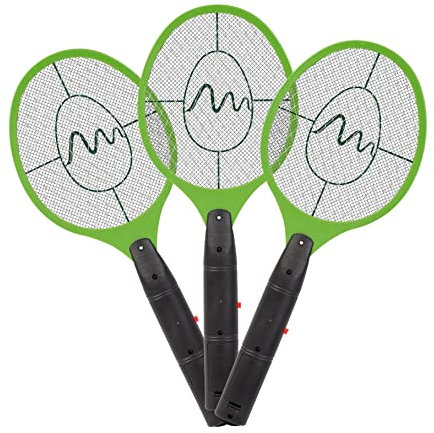 Gardigo Elektrische Fliegenklatsche - 3er Set | Stabile Fliegenklatsche Elektrisch | Gegen Fliegen, Mücken | Elektro Fliegenfänger fürs Haus | Insektenabwehr Fliegenabwehr | Mückenklatsche