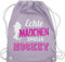Turnbeutel Rucksack - Eishockey - Echte Mädchen spielen Hockey - Unisize - Pastell Lila - kinderturnbeutel icehockey geschenk feldhockey stoffbeutel sport tasche kinder eishockey-fanartikel echt