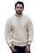 Men's Pure Wool Crew Neck Jumper Ecru
