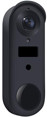 Silicone Skin Case Cover Sun Glare, UV & Weather Rain Protection Skins Cover Compatible with Arlo Essential Video Doorbell Wired - Black (1 Pack)