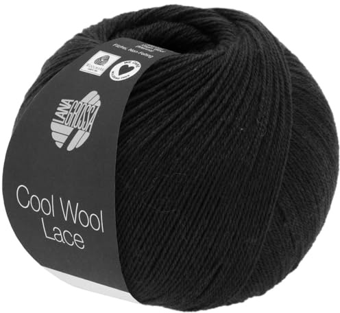 LANA GROSSA Cool Wool Lace | Extrafeine Merinowolle waschmaschinenfest und filzfrei | Handstrickgarn aus 100% Schurwolle (Merino) | 50g Wolle zum Stricken & Häkeln | 400m Garn FB 24